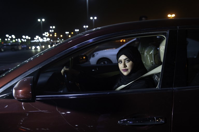 Women in Saudi Arabia officially drive for the the first time after lifting long-ban on female drivers. (Photo: AFP)